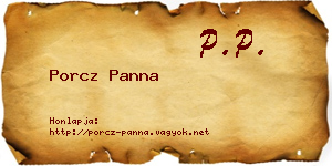 Porcz Panna névjegykártya